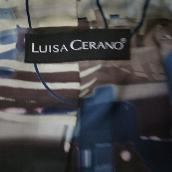 LUISA CERANO Wool Blazer With Velvet Lined Collar And Silk Lining. Size 10 - Picture 11 of 16